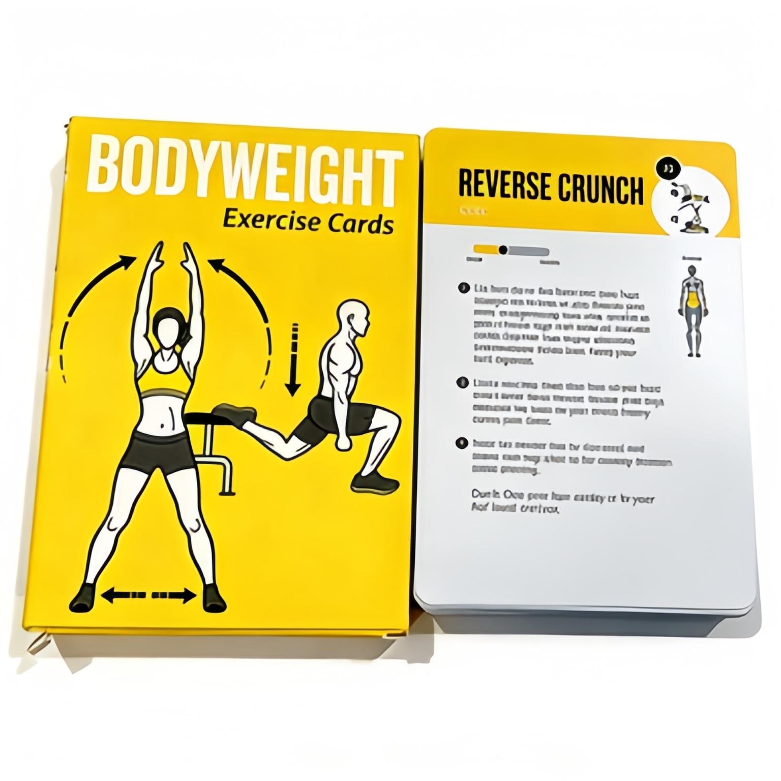 60Pcs exercise cards, large size 5 inches x 3.5 inches men's and women ...