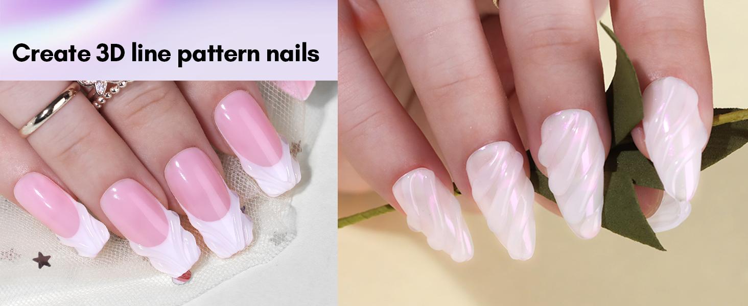 Makartt 3D Nail Gel and Chrome Nail Powder Kit, Sculpting Gel for Nail Art, 15g DIY Craving Gel, No wipe 3D Molding Gel and Metallic Chrome Powder Set for Nails Decoration Manicure Pedicure Use Nail Care Nail Polish