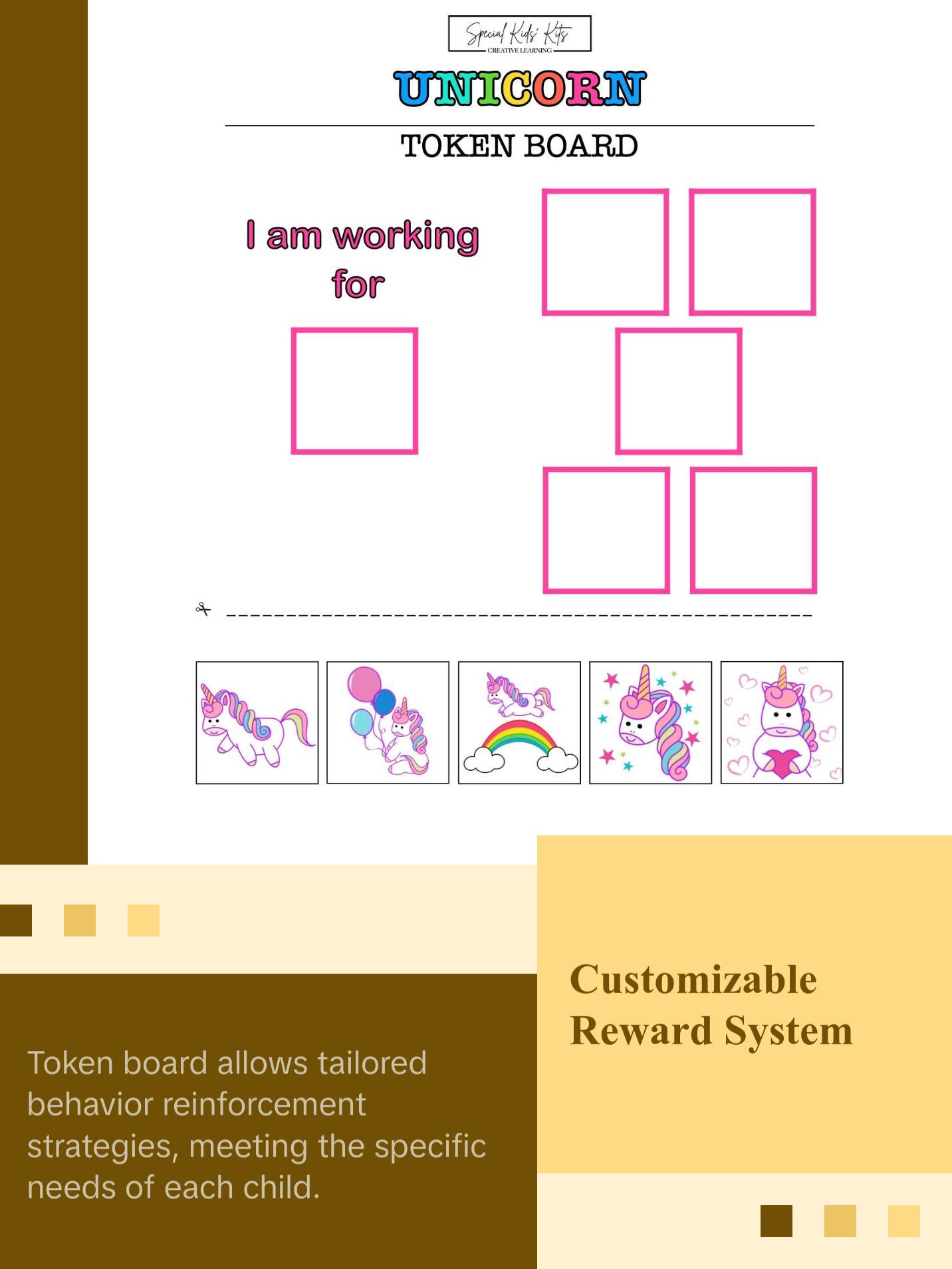 Printable Pink  Kids Token Board | Token Board for Autism or ADHD | Reward Chart for Toddlers | Positive Behavior Reinforcement