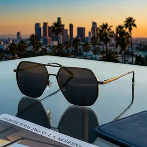 Vintage Cool Sunglasses - Stylish Aviator Design with Polarized Lenses for Ultimate Sun Protection summer beach outdoor