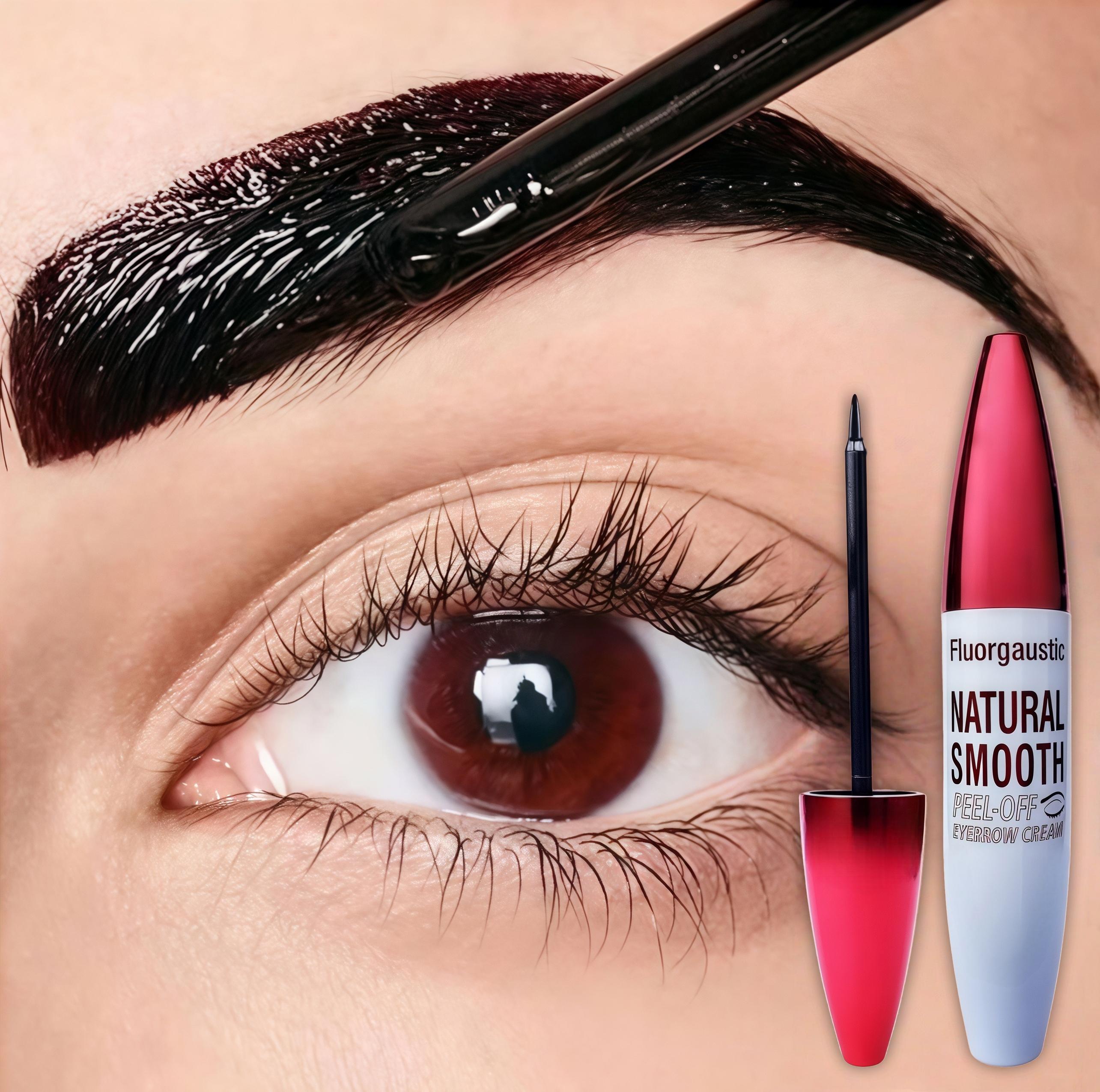 Easy Peel-Off Eyebrow Gel - Waterproof & Sweatproof, Long-Lasting Black or Brown Tattoo Tint, Film Forming, Medium Coverage for All Skin Types Waterproof Natural Shedding Eyebrow Gel Makeup Cosmetic eyebrow pencil eyebrow gel eyebrow tint  1# Darkbrown