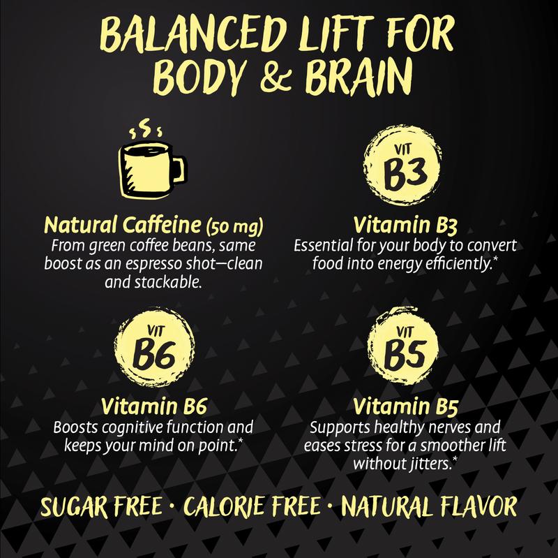 HealthA2Z PerkUp Energy Booster - Melt-in-mouth Cubes with 50 mg Natural Caffeine & B Vitamins for Energy, Focus & Productivity | A Clean & Healthy Alternative to Coffee & Energy Drinks, No Jitters or Crash