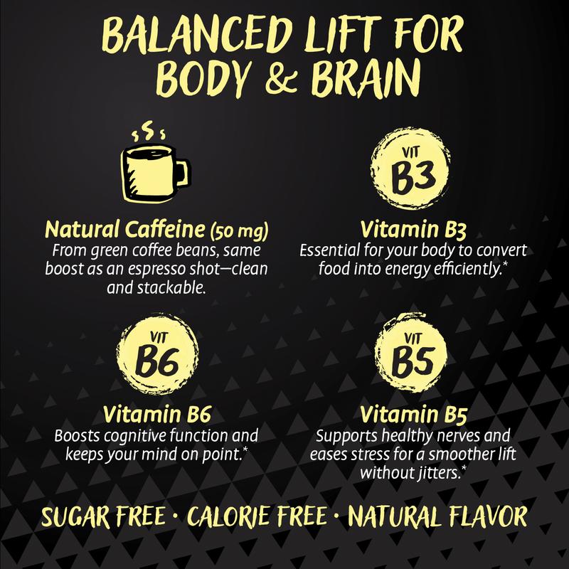 HealthA2Z PerkUp Energy Booster - Melt-in-mouth Cubes with 50 mg Natural Caffeine & B Vitamins for Energy, Focus & Productivity | A Clean & Healthy Alternative to Coffee & Energy Drinks, No Jitters or Crash