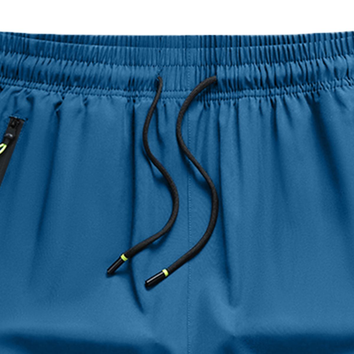 Men&rsquo;s Casual Shorts &mdash; Zipper Pockets, Stretch Fabric, Lightning Stripes, Vertical Ribbed Details, Preppy Fitness Style, Perfect for Spring/Summer