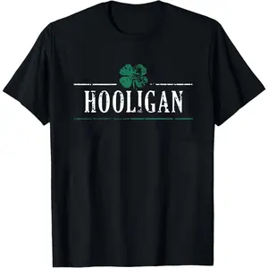 Crazy Dog T-Shirts Hooligan Shamrock Funny Saint St Patricks Day Drinking Hoodie for Paddys Day