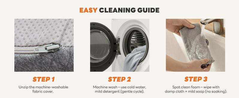 Sweetcrispy Premium Memory Foam Wedge Pillow, Body Pillow for Sleep Apnea, Sleeping Comfort, Triangle Design Washable Cover