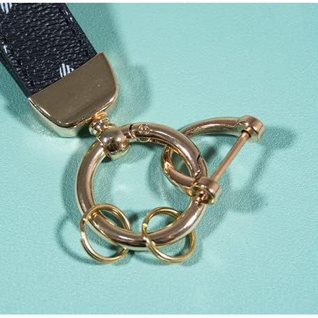 Leather Print Keychain ，Universal Keychain Leather Keychain， Car Keychain Car Metal Horseshoe Shape Keychain