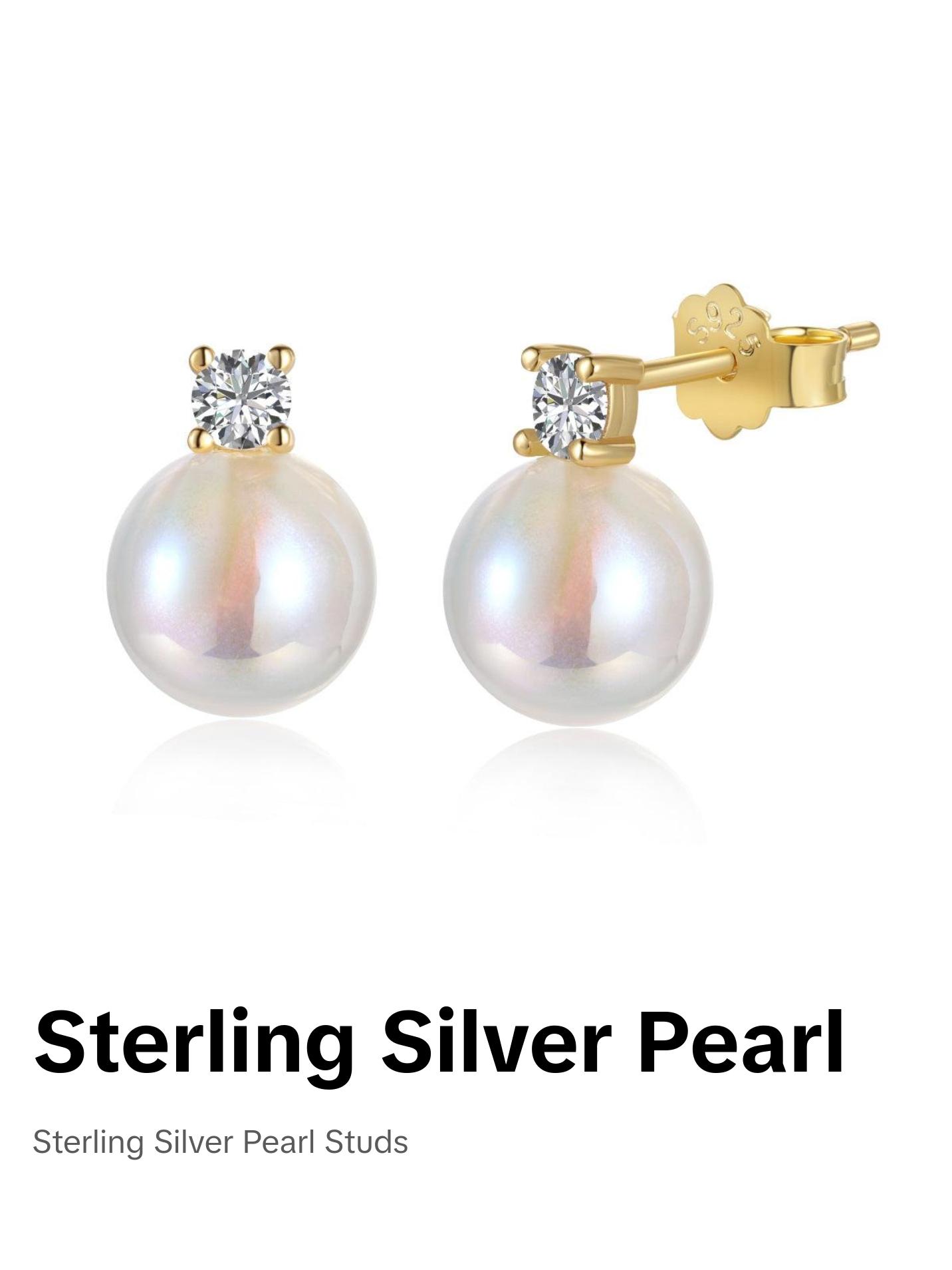 Pearl Crown Studs