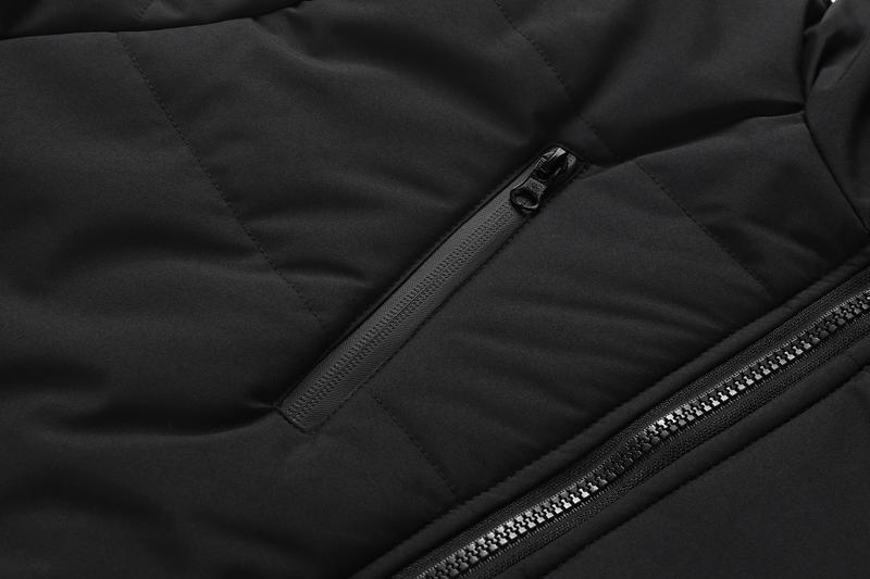 TJL Men's Thermal Hooded Jacket - Black Flame Design | Winter Windproof Fleece Lined Coat | Warm Zip-Up Parka with Pockets Menswear Outdoor mens Men's Windproof Insulated Hooded Jacket bg a the label mens  zip  up