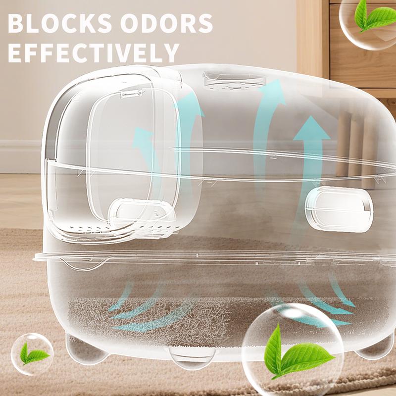 Enclosed Cat Litter Box Furniture - Extra Large Covered Design With Odor Control, High Privacy & Easy Clean | Modern Pet Toilet For Multiple Cats | For Large Cat Litter Boxes