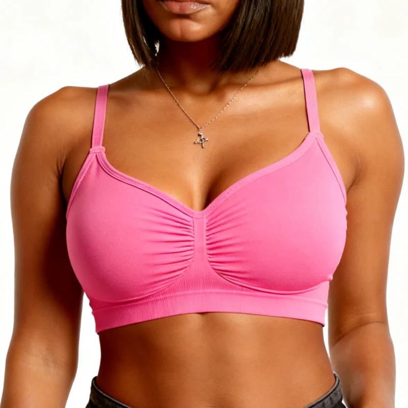 1/2PCS Women's Wireless Sculpt BraComfort Bralettes Suitable for up to 44DD NOUnderwire Unlined Cami Bra Seamless Tshirt BrasSports Bra Everyday Daily Wear Breathable