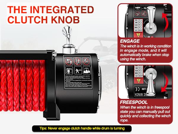 Nilight 12V Electric Winch 13000lbs ATV Trailer Winches with Synthetic Rope Fairlead Wired Handle & Infrared Remote Waterproof Winch for Truck Offroad