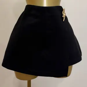 Sabrina Skirt-Style Shorts with Gold Detail