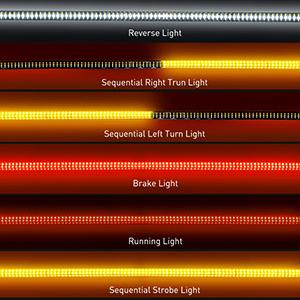 Nilight Truck Tailgate Bar 60" Triple Row 504 LED Strip with Red Brake White Reverse Sequential Amber Turning Signals Strobe Lights for Enhanced Visibility dealsforyoudays headliner star truckled