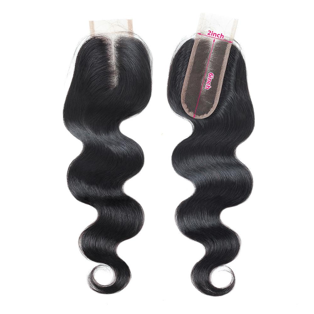 Body Wave Hair Bundles with Closure Brazilian Human Hair 3/4 Bundles with 4x4 2×6 Lace Closure Sew in