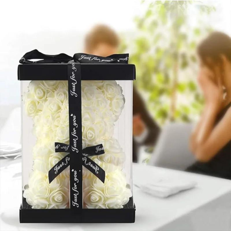 Teddy Bear Rose in Box 10in - Perfect Gift for Mothers Day, Anniversary, Wedding, or Special Occasions for Women and Girlfriends