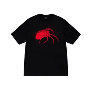 Men's Retro Y2K Dark Spider Design Short Sleeve T Shirt