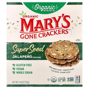 Mary's Gone Crackers Organic Super Seed Crackers, Jalapeno, 4 oz (113 g)