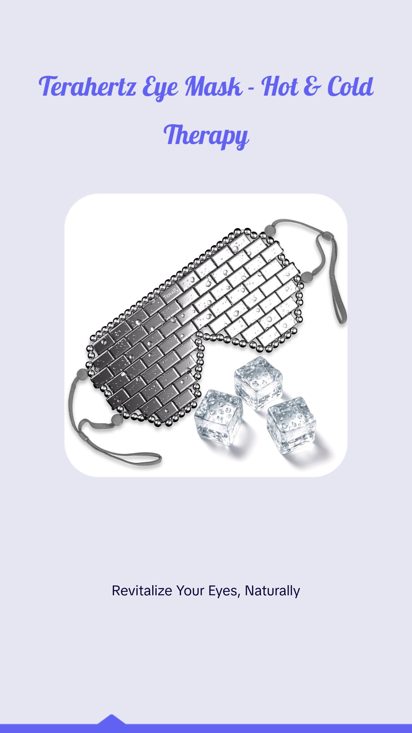 Ru.アクセサリーteraさま TeraRX Authentic Terahertz Stone Eye Mask for Cooling & Heating
