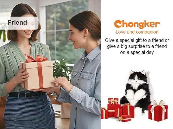 Product Introduction of 【TikTokShopBacktoSchool】Chongker Stylish Daypack Plush Cat Backpack - Realistic Stuffed Animal Fashion Accessory & Unique Gift for Cat Lovers - 1 Set Gift Wrap 7