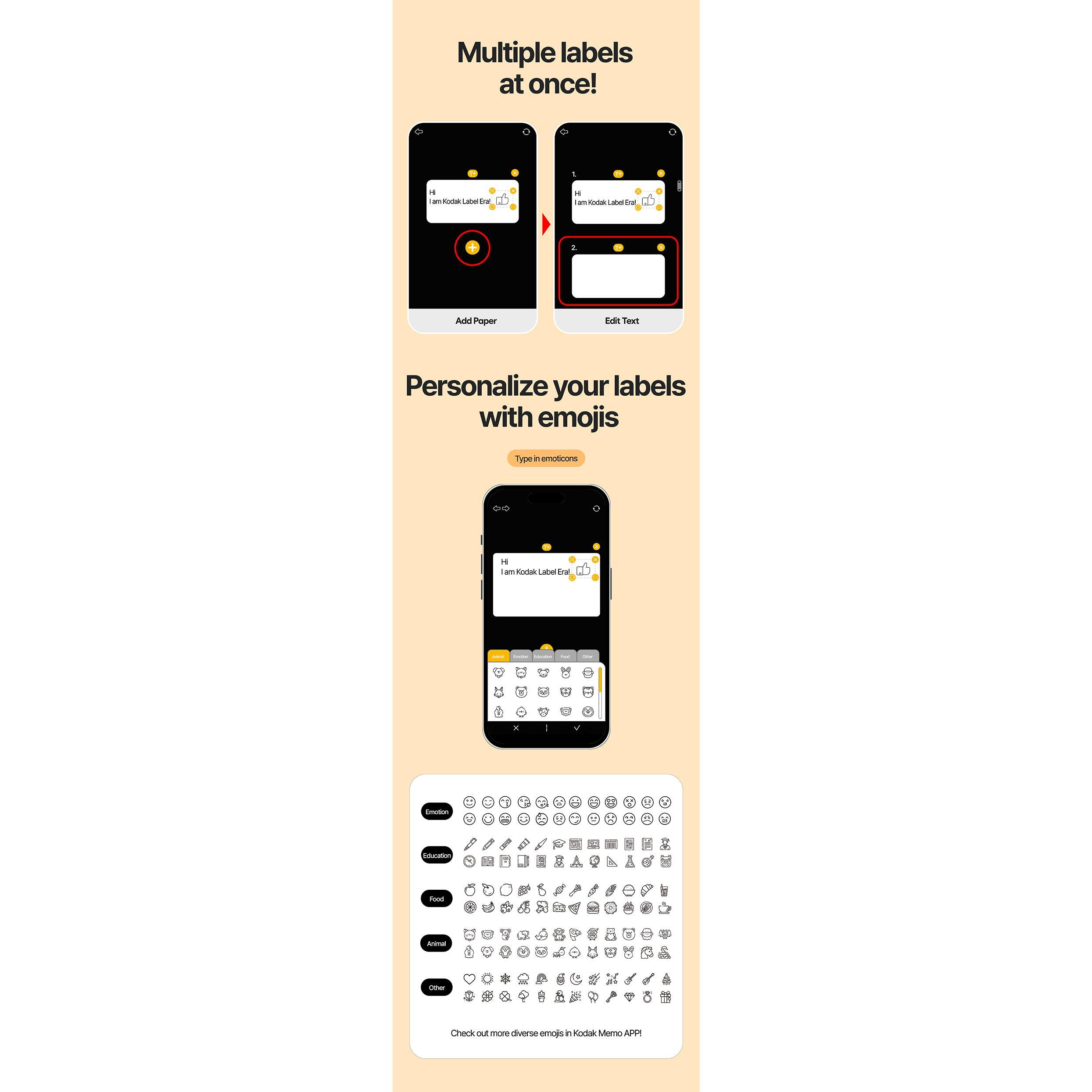 KODAK Label ERA M50 Bundle (Yellow)