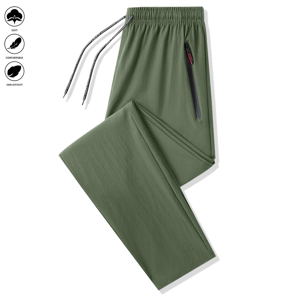 Men's jogging pants set of 3 pieces, with zipped pockets, lightweight material, suitable for exercise and sports activities, drawstring waistband, suitable for spring, summer and autumn seasons
