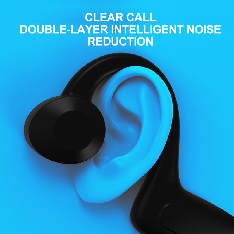 MAGQU Bone Conduction Neckband Wireless Headphones, Sports Open-Ear Earphones - Lightweight & Comfortable, Ultra-Long Battery Life, Waterproof & Sweatproof, Built-in Microphone, Stereo Earbuds (Black) Electronic Audio headphones bluetooth