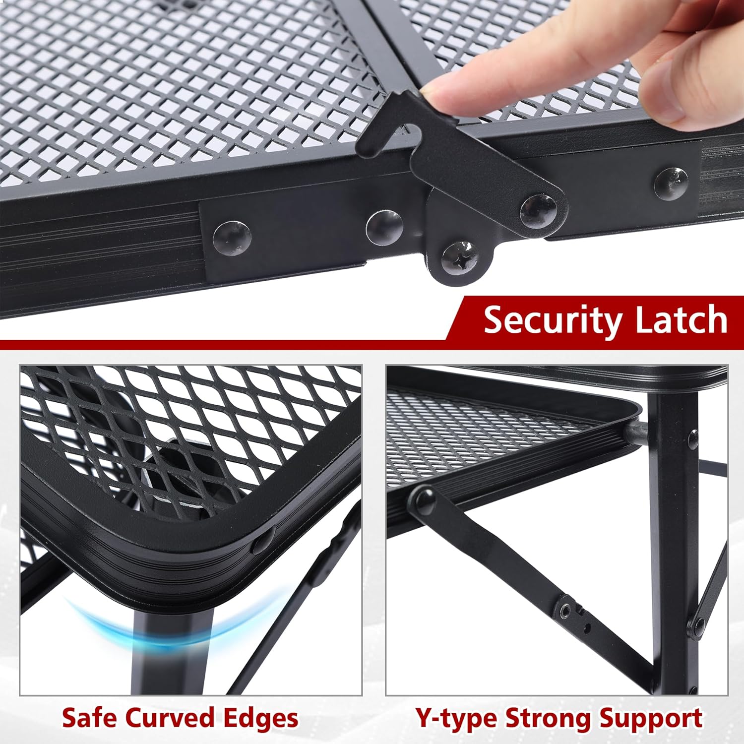 Camping Table, Folding Camping Table with Storage, Portable, Lightweight,  Aluminum Outdoor Table for BBQ, Picnic, Camping, Hiking, Beach, and Indoor