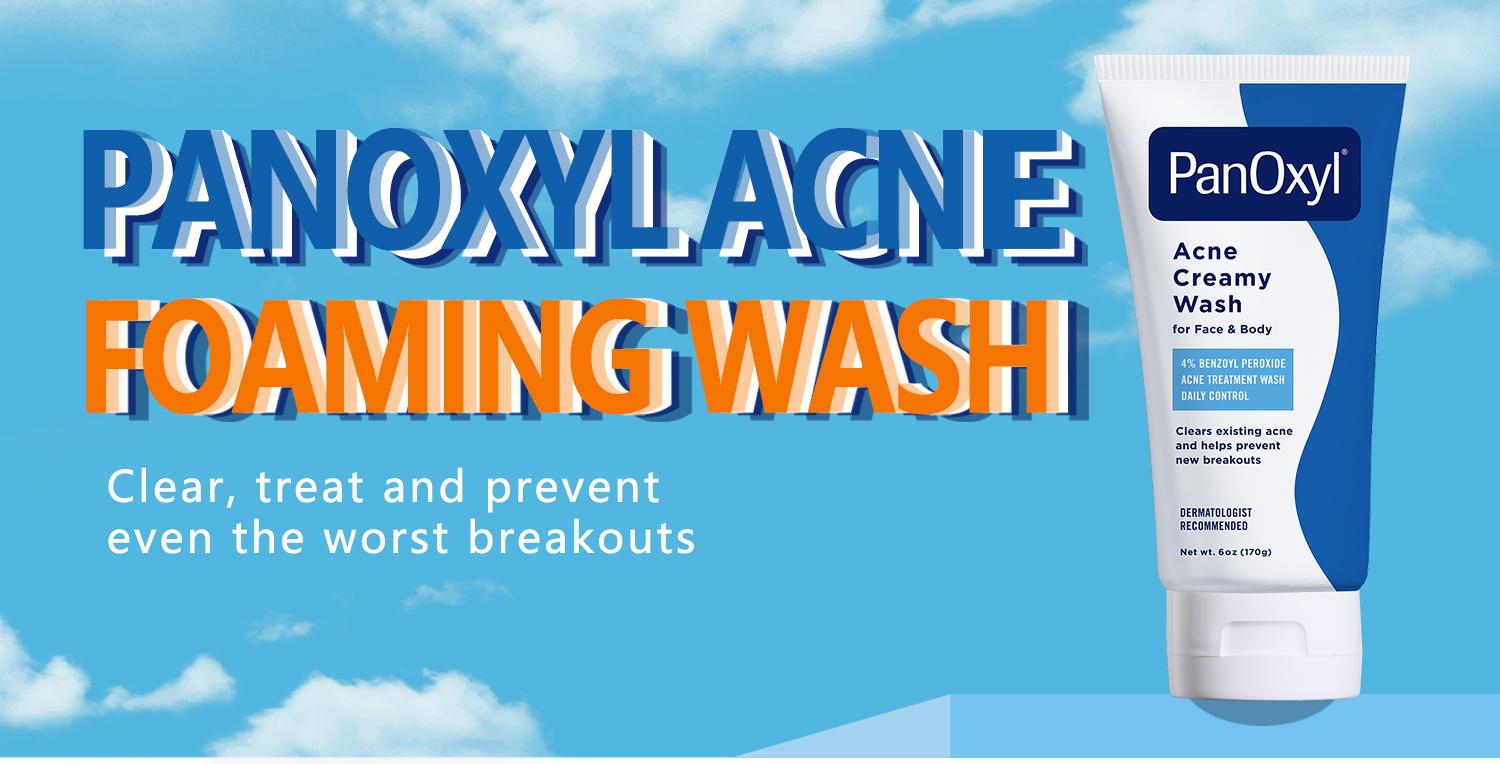 [PanOxyl official] PanOxyl Hydrating Acne Creamy Wash with 4% Benzoyl Peroxide - Skincare，6 oz （170g） Facial Daily