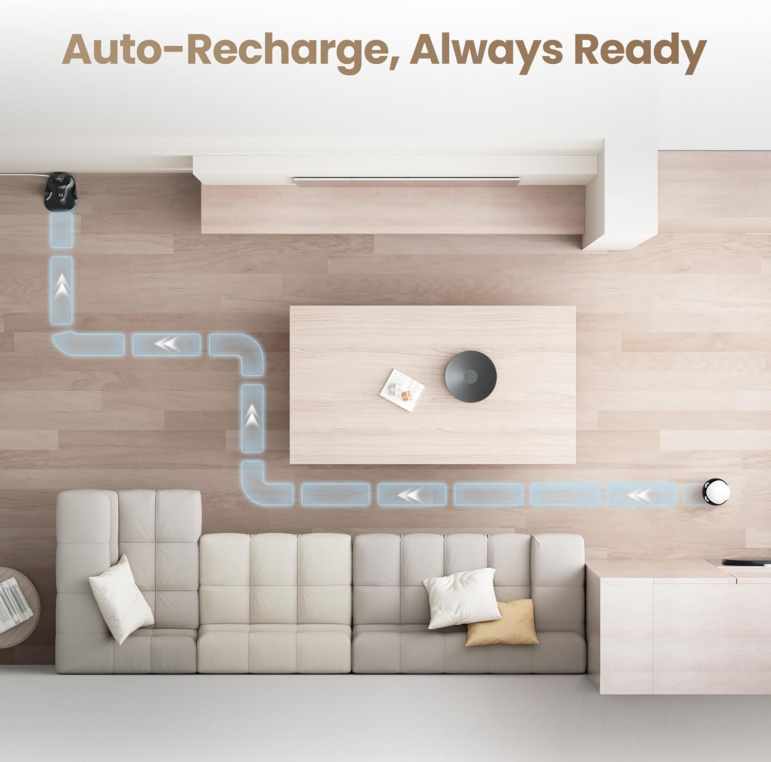 Enabot EBO Air 2 Indoor Security Camera Robot 2K Pet Camera Movable Home Robot with Custom Emoticon Auto-Recharge 2-Way Talk Night Vision 32GB Memory Card Robin Pink - Monitoring