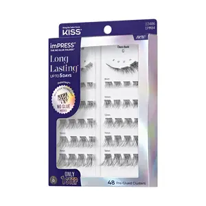 Impress Falsies Long Lasting Pre-Glued Lash Clusters Kit - Demi Bold