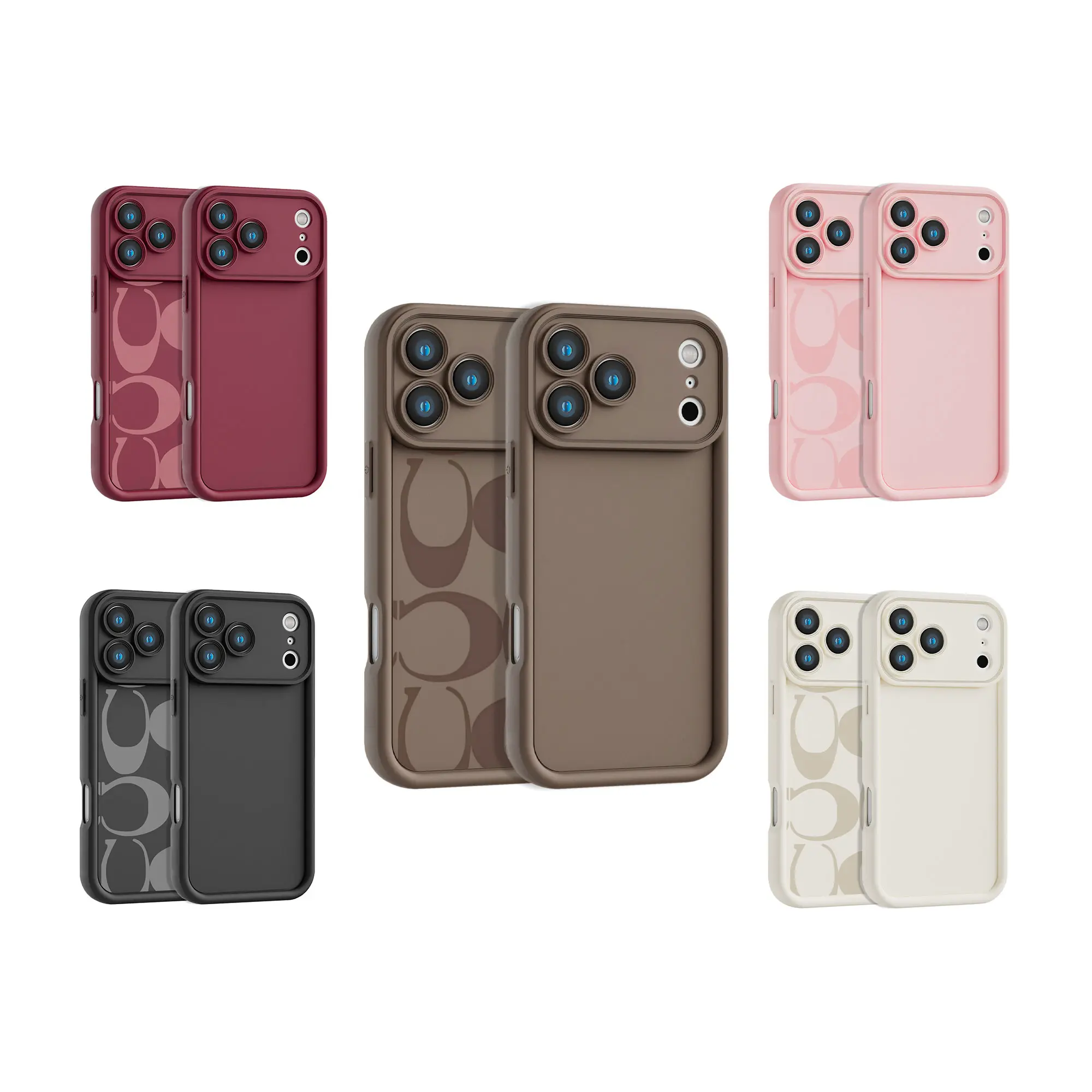 Double CandC Premium Matte TPU Mobile Phone Casing, Protective Shockproof Case with Camera Protection, Elegant UV Print, Local Wireless Accessories, Fast US Shipping for iPhone 17/16/15/14/13 Pro Max (1pc), Phone Accessories