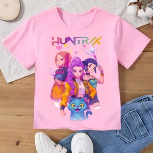 Kid Size Kpop Demon Hunters Shirt,Huntrix Girl T-Shirt, Kpop ldol Group Shirt, Mira, Rumi, Joey Shirt, Demon Hunter Merch, Gift for Huntrix Fan