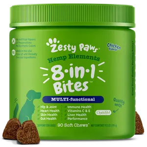 Zesty Paws Hemp Elements 8-in-1 Bites for Dogs