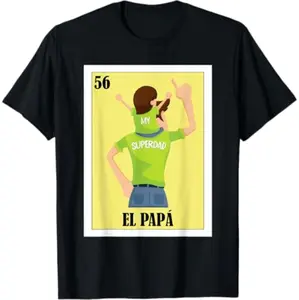 Amusing Mexican Inspired Dad T-Shirt Featuring El Papa Design Menswear Tops