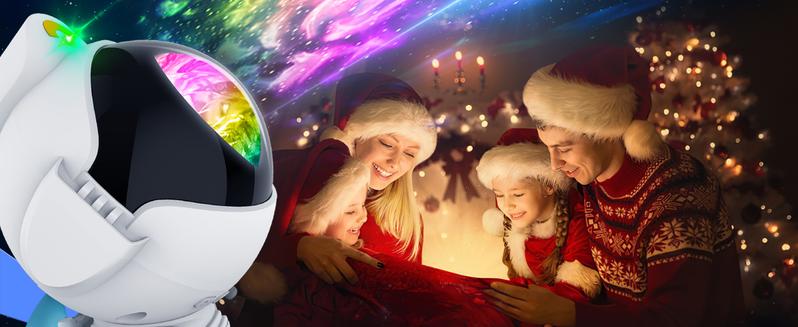 Rossetta Astronaut Galaxy Projector,Space Projector with Cozy Lighting for Bedroom,Star Projector lamp with Timer and Remote,Kids Adults Room Decor