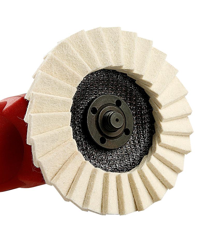 3PCS 5inch Wool Polishing Wheels Buffing Pads AngleGrinder Accessories Grinding Disc for Metal GlassCeramic Polishing