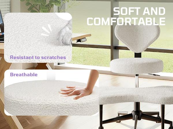 【Deal】Nost & Host Ergonomic Cross Legged Chair, 360° Swivel Meditation Chair with Wheels, Height Adjustable Seat for ADHD, Strong Lumbar Support, Chic Home Office Furniture 【Deal】Nost & Host Ergonomic Cross Legged Chair, 360° Swivel Meditation Chair with Wheels, Height Adjustable Seat for ADHD, Strong Lumbar Support, Chic Home Office Furniture