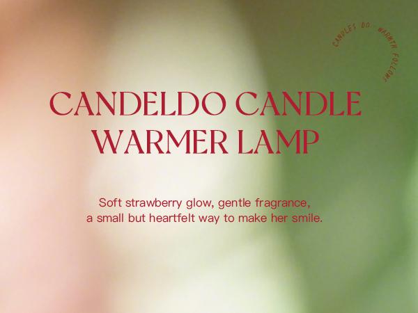 Strawberry Candle Warmer Lamp, with 2 Bulbs, Height Adjustable with Timer, Unique Glass Strawberry Design For Home & Bedroom Decor, Ideal Gift for Birthday/Mother's Day, Girl's Gift, Valentine's Day Gift