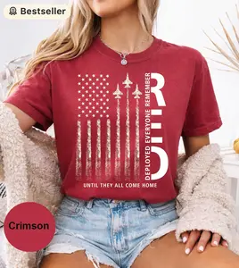 Comfort Colors RED Friday Shirt, Remember Everyone Deployed Tee, Military American Flag, Patriotic Soldier Support, Veteran Family Gift