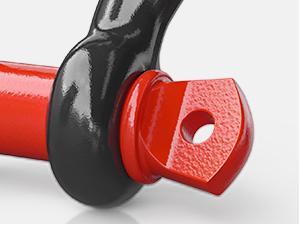 Nilight 2 Pack Small Shackles 1/2" D-Ring Shackle 2 Ton (4409 lbs) Capacity Heavy Duty Off Road Recovery Shackle Kit for Cars and Other Applications for Tie Downs, Black Red