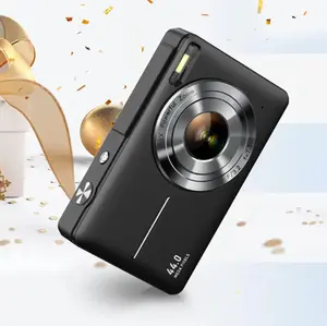 Upgraded Small Digital Camera, Pocket Size Instant Vlogging Camera with 32GB SD Card & Wrist Strap, Self Timer, Anti-Shake, 16X Digital Zoom, FHD 1080P Point & Shoot Camera for Daily Photography, Perfect Holiday Gift for Adults, Teens & Kids【Deep Black】