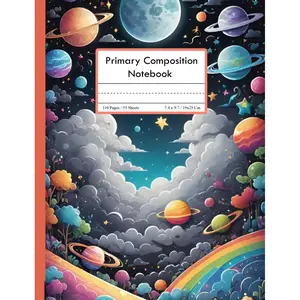 Primary Composition Notebook: Draw and Write Journal for Grades K-2 with Half Page Rule, Dotted Midline, Picture Space | Early Learning Practice for ... Book | 7.4’’ x 9.7’’ Inches, 110 Pages Paperback – April 6, 2024