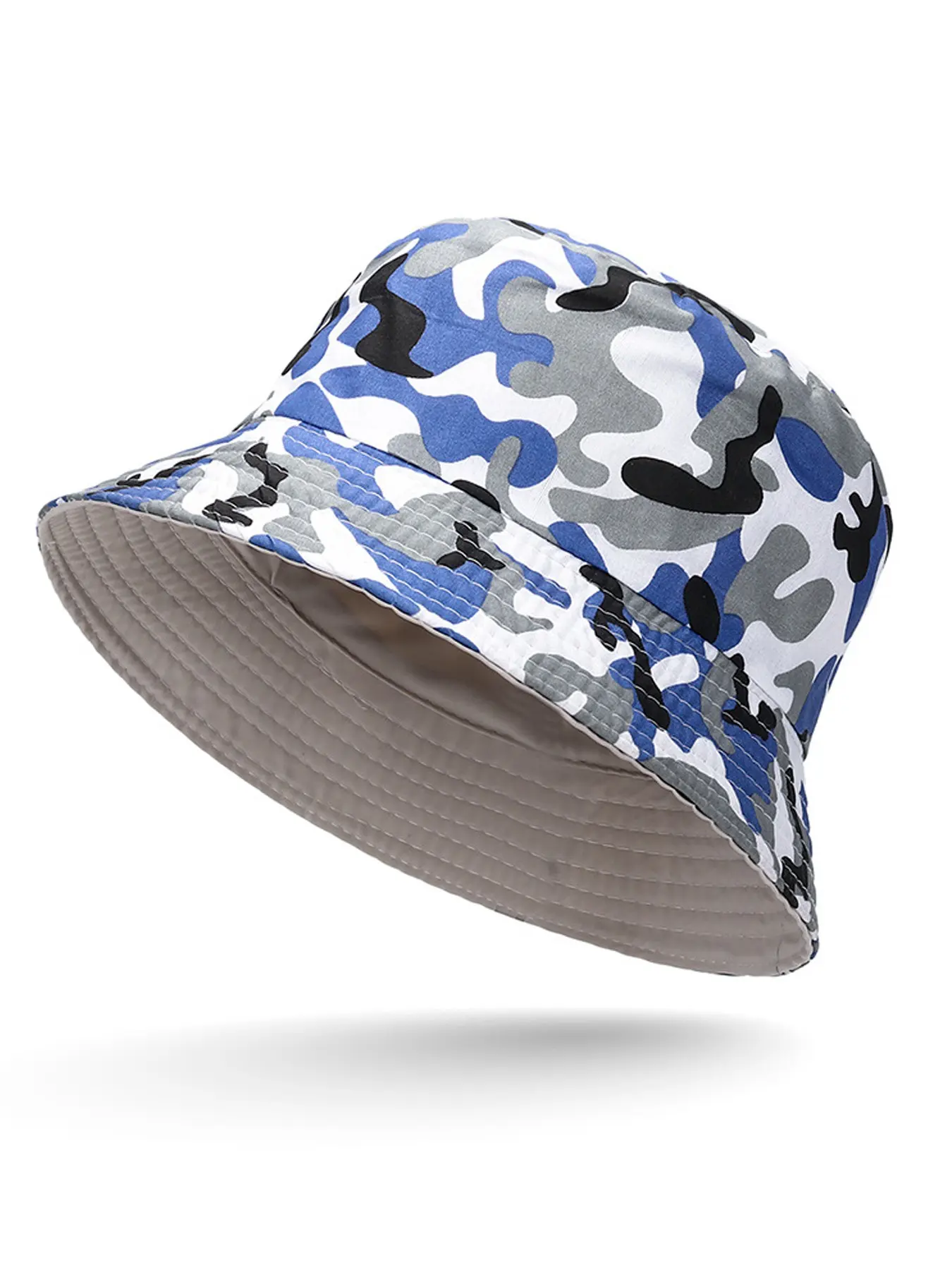 Unisex Print Double-Side-Wear Reversible Bucket Hat Fisherman Hat Casual Trendy Hat Cool Hats Fashionable Hats