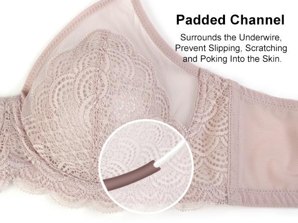 Live HSIA Mermaid Scales Plus Size Lace Mesh Unlined Full Coverage Underwire Bra