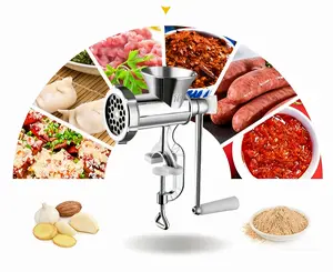 Manual Meat Grinder – Manual Meat Grinder for Home Use, Sausage Maker & Burger Patty Stuffer with Table Clamp, Hand-Operated Kitchen Tool for Homemade Pork, Beef, and Sausage – Easy to Clean