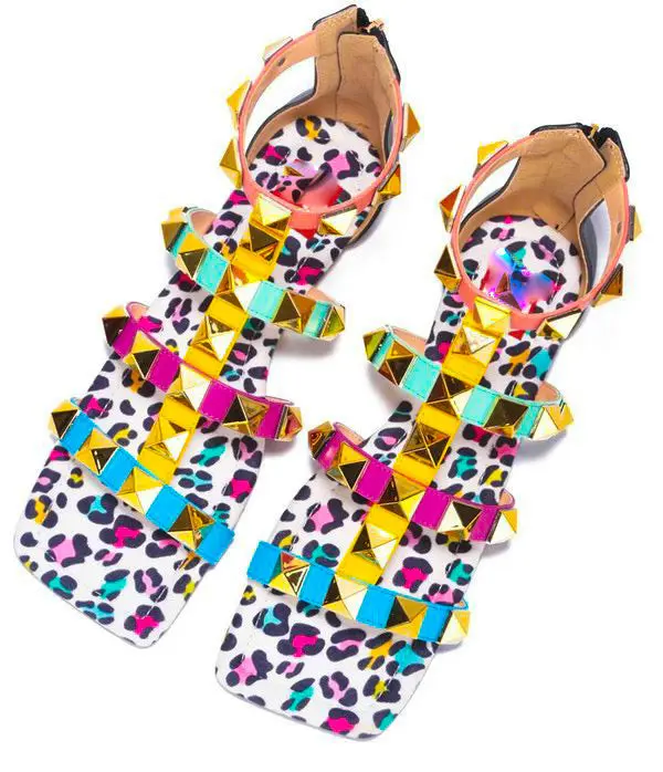 Zammy Multi Print Sandals