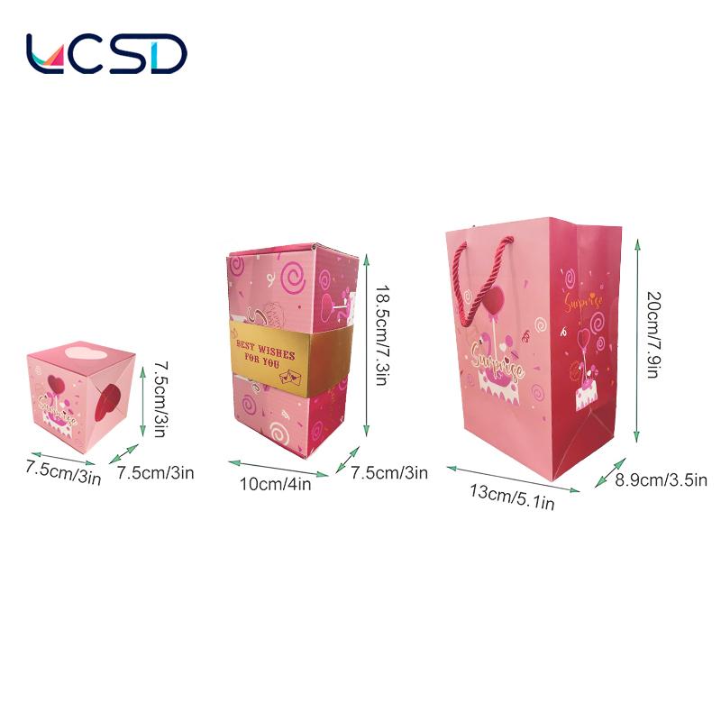 Surprise Gift Box Explosion for Money,Unique Folding Bouncing Red Envelope Gift Box , Cash Explosion Luxury Gift Box for Birthday Anniversary Valentine Proposal