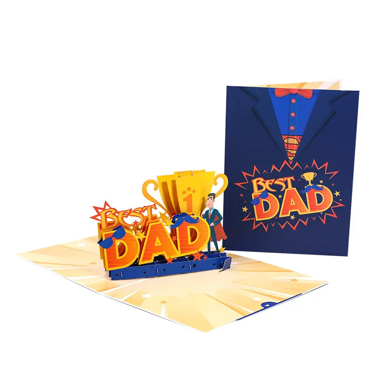 CUTPOPUP Superman Father,Fathers Day Card Pop Up, Father's Day, Birthday 3D Greeting Card (Best Dad)