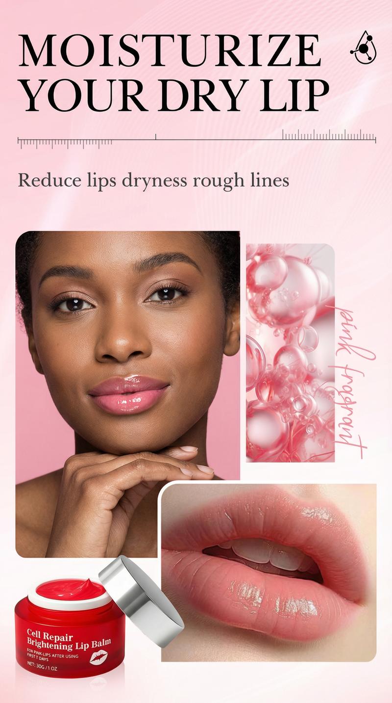 NovacaraX Dark Lip Balm - Lip Mask and Gloss Oil Exfoliating Moisturizing Nourishing Treatment for Smooth Soft Natural Pink Lips 2025 New Daily Nourishing Moisturizer